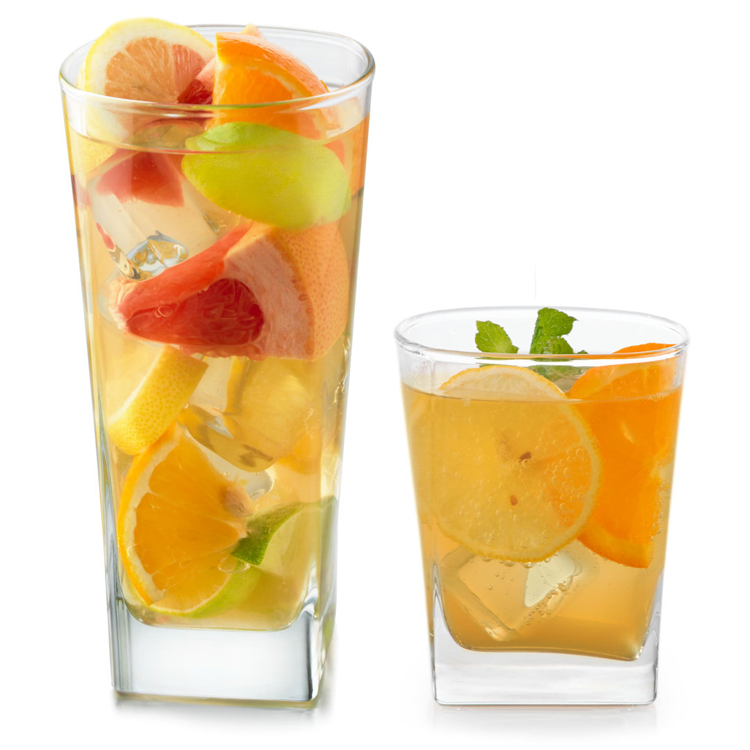 Libbey City 16-Piece Tumbler and Rocks Glassware Set